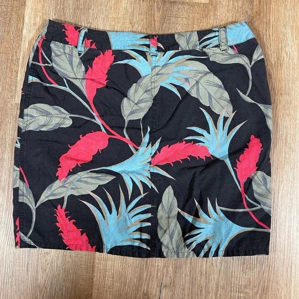 Kahala Skirt Womens‎ 8 Black Knee Length Straight Casual Hawaiian